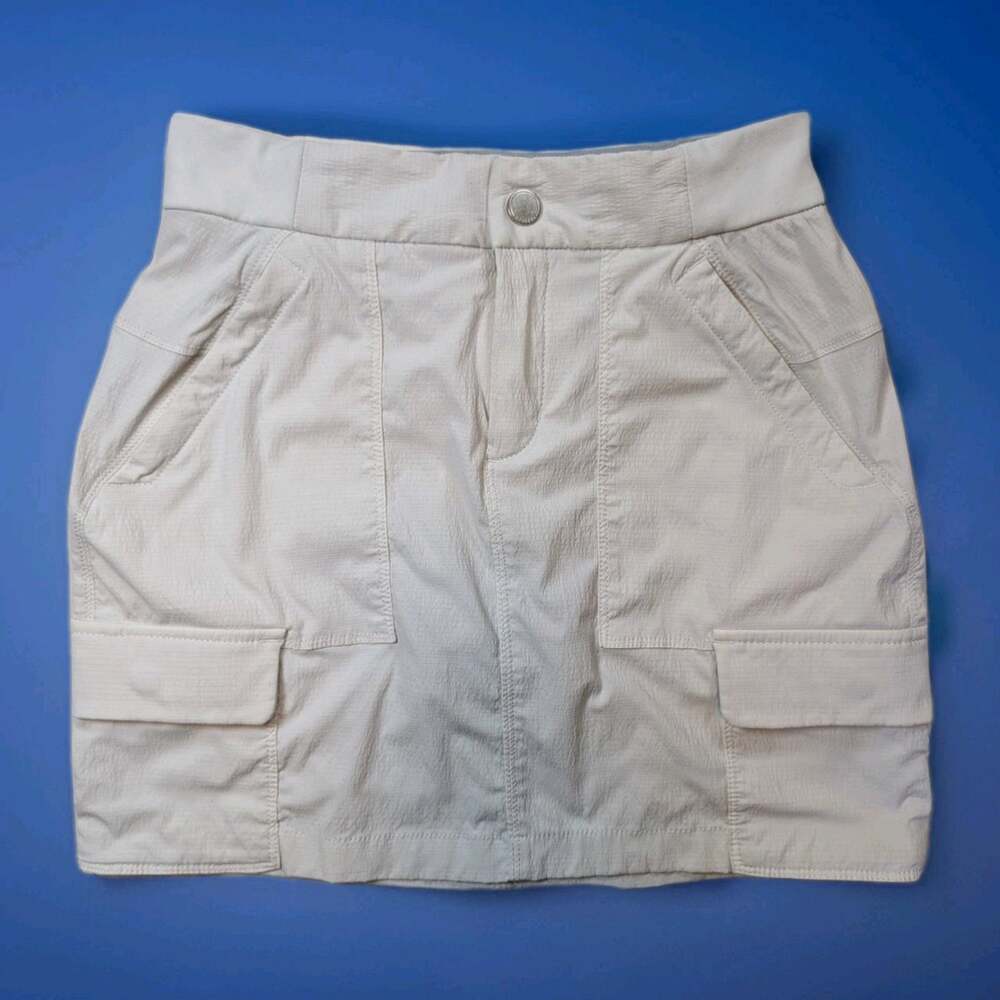 Athleta Cargo Skort Womens 0 White Mesh Lined Utility Performance Athleisure